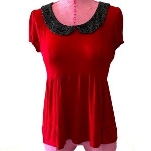 Rue21 Sequined Collar Flare top